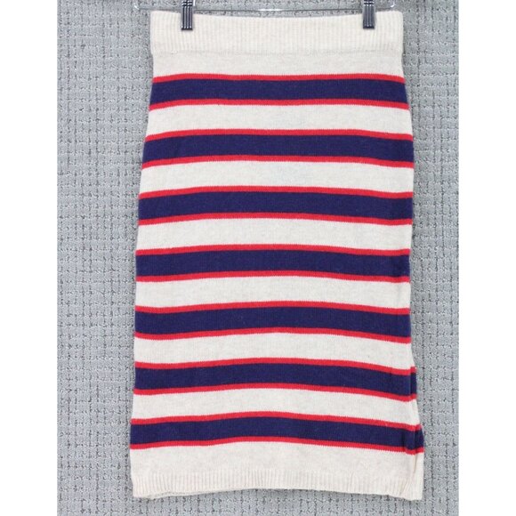 Mo:vint Pencil Skirt Womens Size Small Beige Striped Casual Knit Stretching NWT - Picture 1 of 7